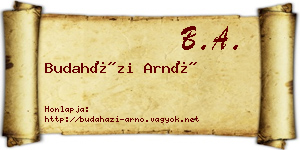 Budaházi Arnó névjegykártya